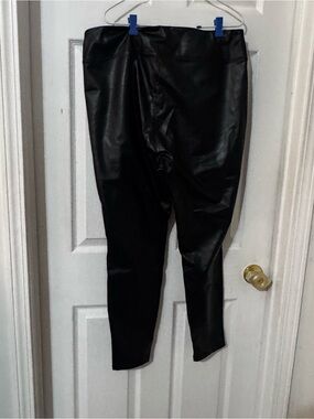 GAP Black Faux Leather Leggings
